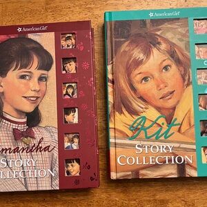 American Girl Samantha and Kit Story Collection Books - Burgundy and Teal .